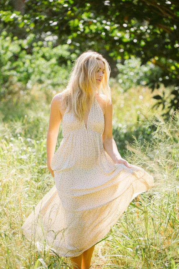 Ditzy Floral Smocked Maxi