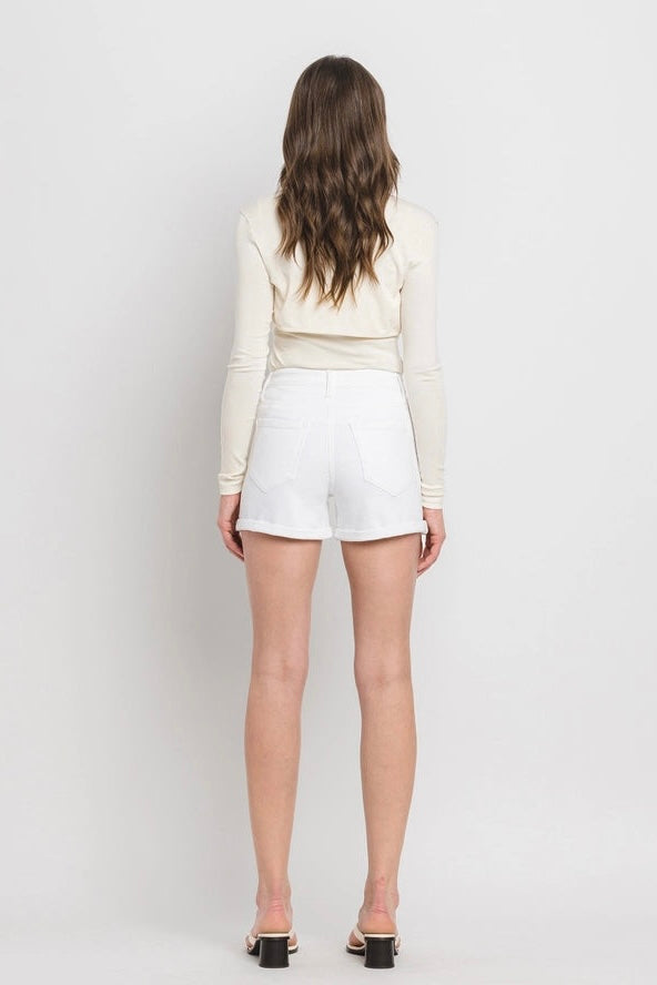 Vervet White Denim Shorts