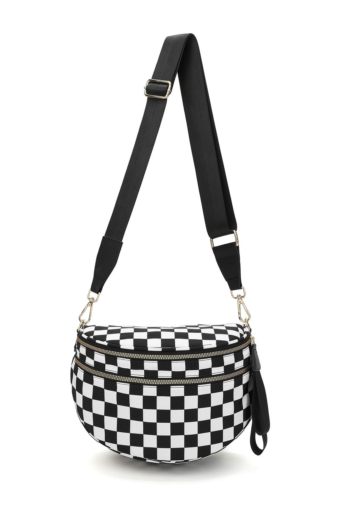 Oversize Double Zip Sling Bag
