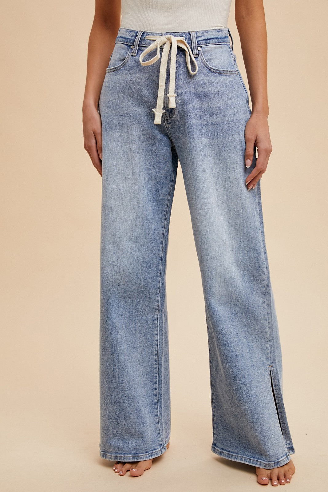 Retro Split Hem denim Jeans