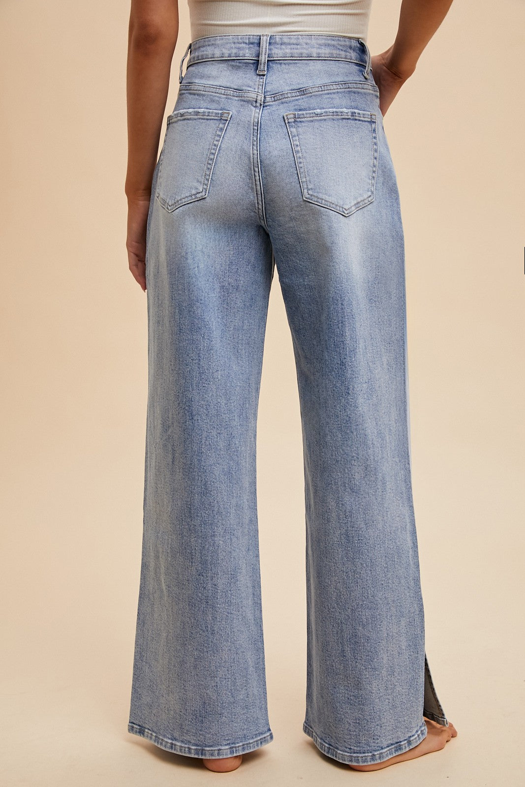 Retro Split Hem denim Jeans