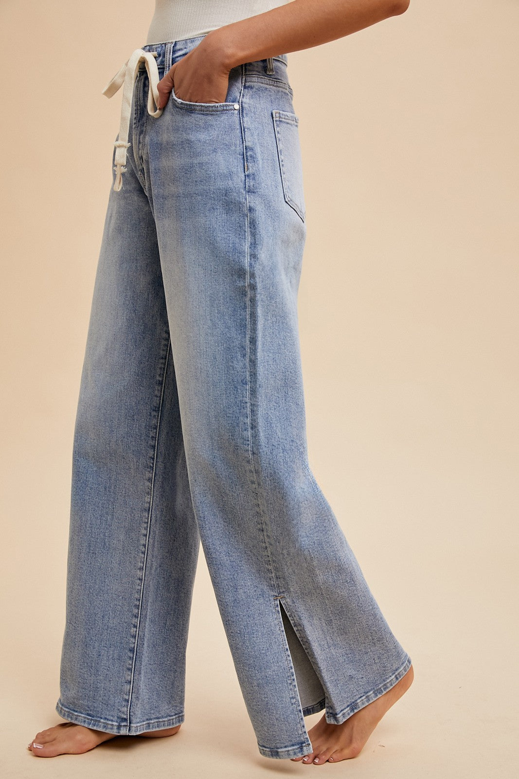 Retro Split Hem denim Jeans
