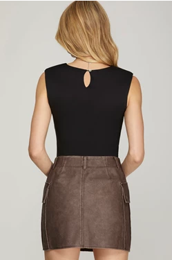 Felicity Faux Leather Skirt