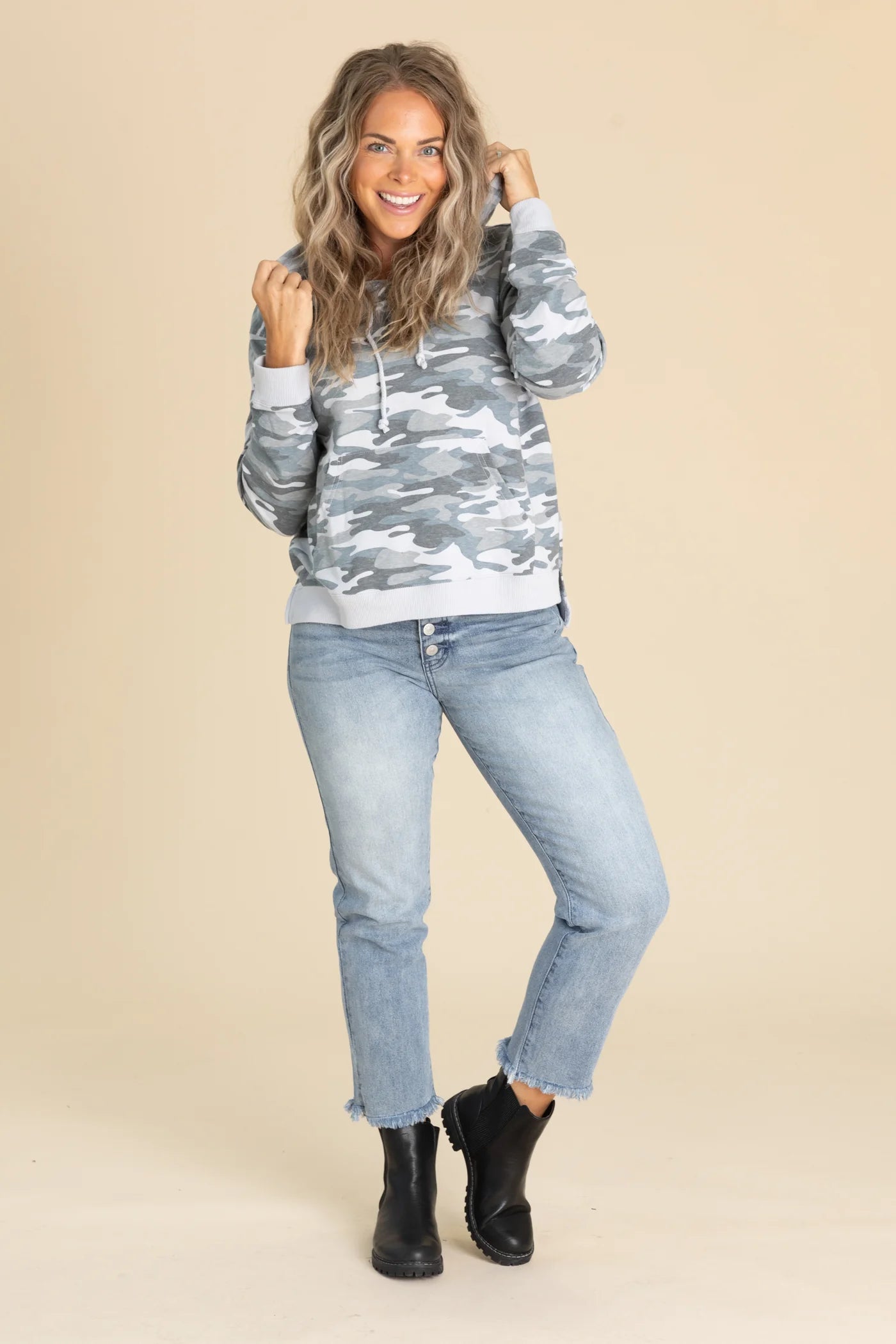 Camo Hooded Pullover