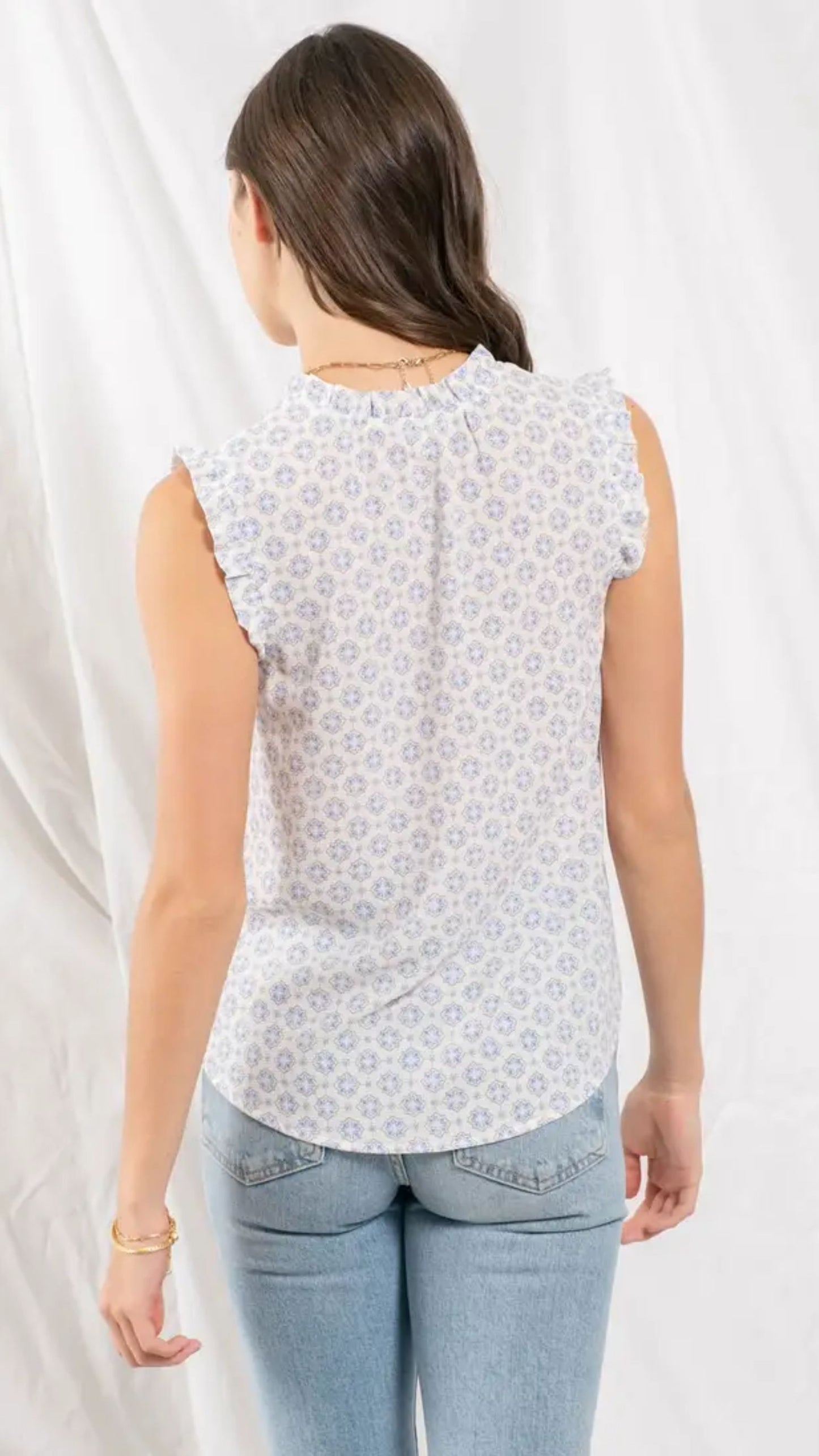 Lydia Sleeveless Woven Top