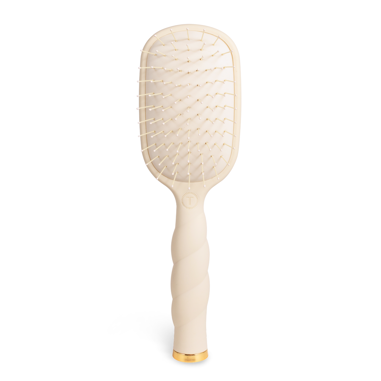 TELETIES detangler hair brush for fine hair, tan color, with smooth bristles for gentle and effective hair detangling