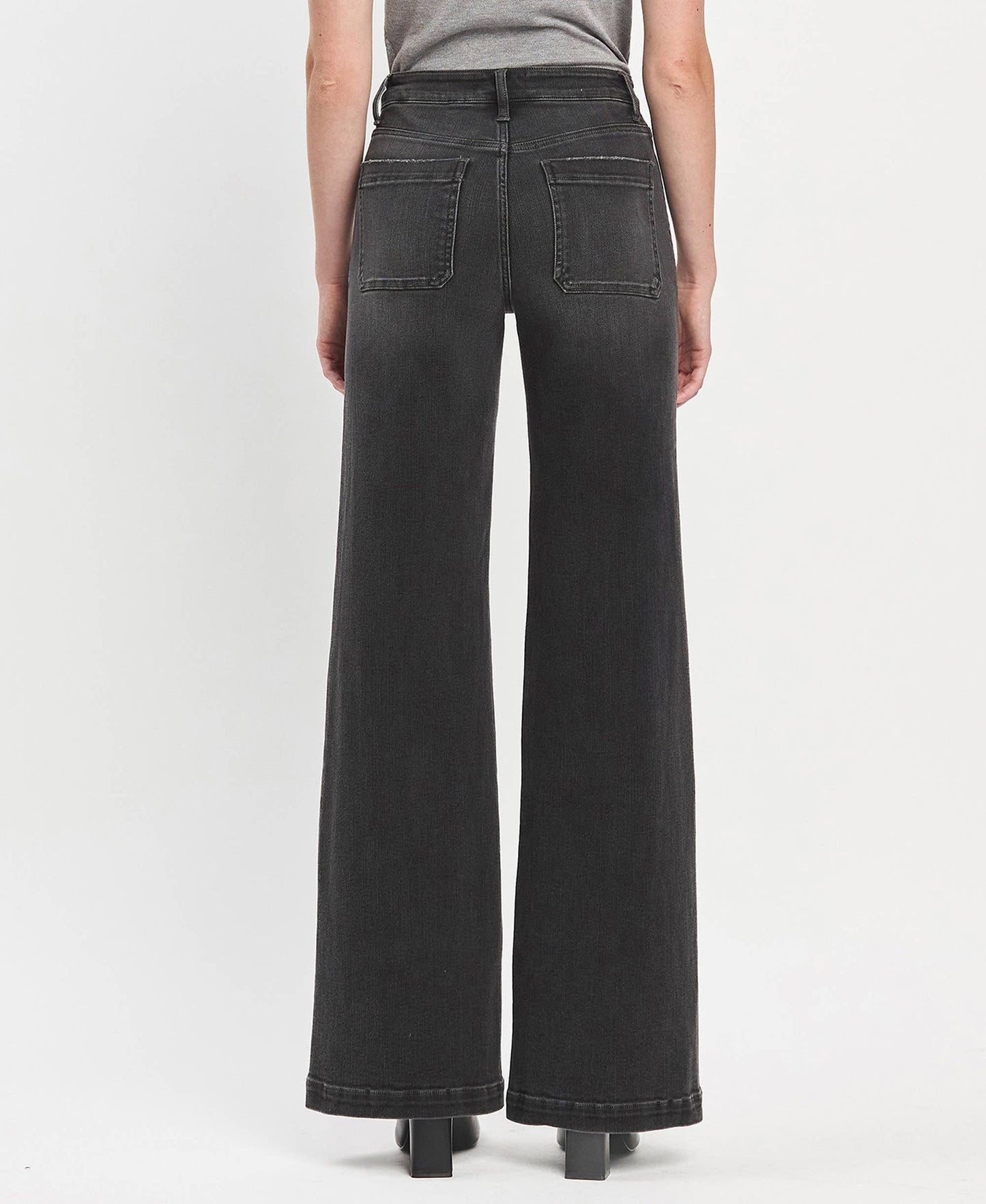 Washed Black High Rise Denim Jeans