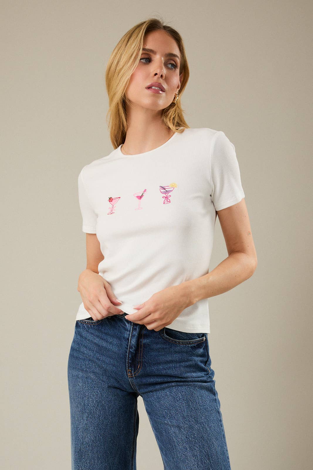 Sunday Edition Cocktail Club Tee featuring a stylish graphic design on soft cotton fabric, casual fit, perfect for everyday wear.