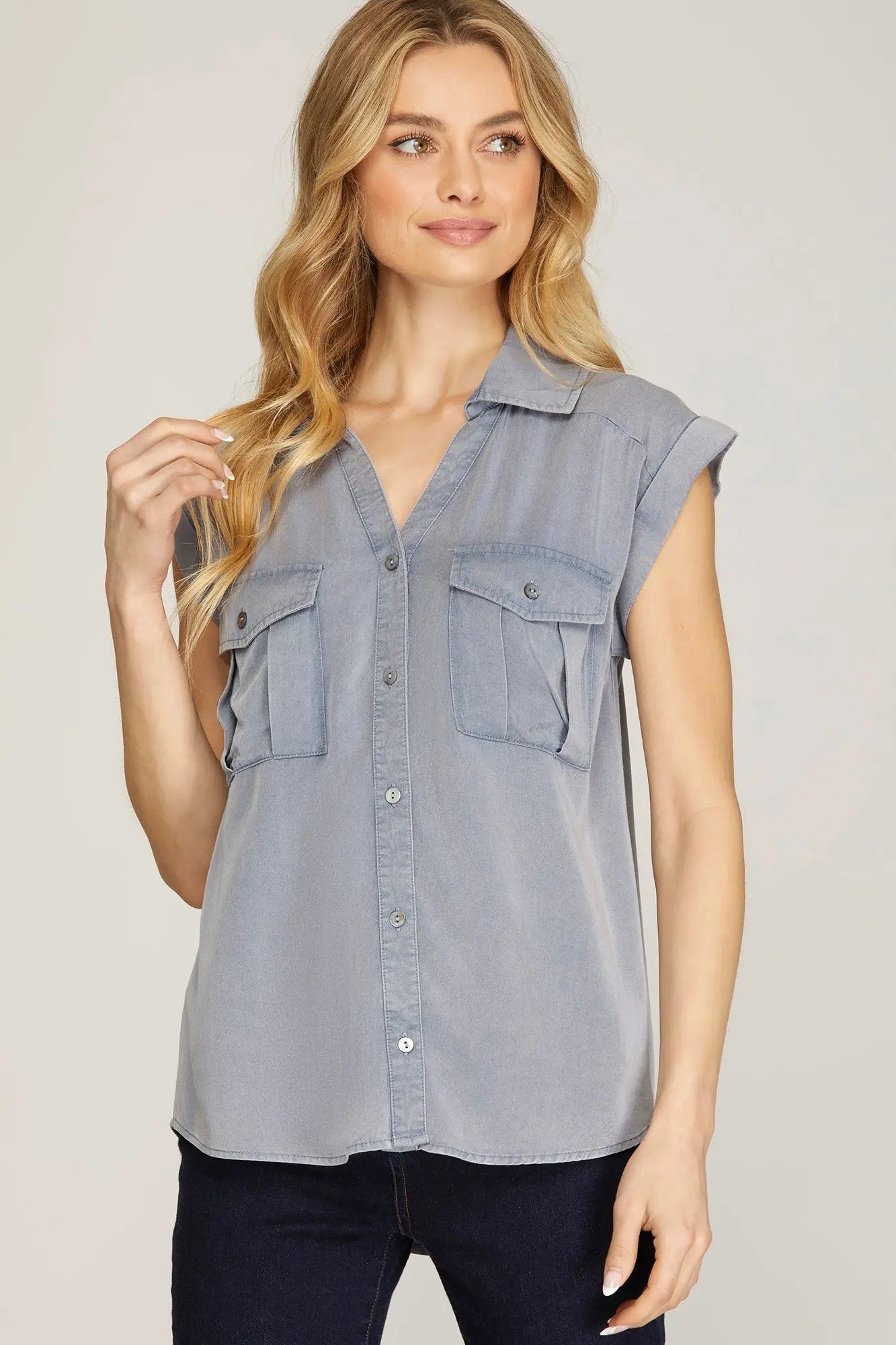 Zoie Button Down Blouse