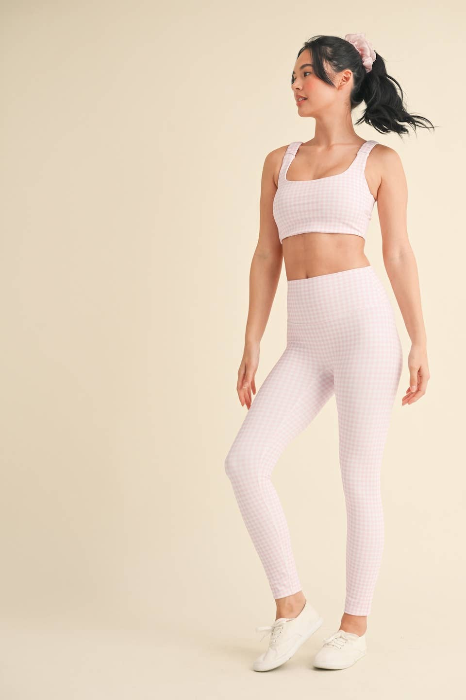 Gingham Print Performance High-Rise Leggings