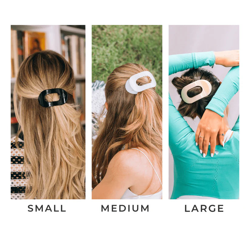 Coconut White Flat Round Clip - TELETIES