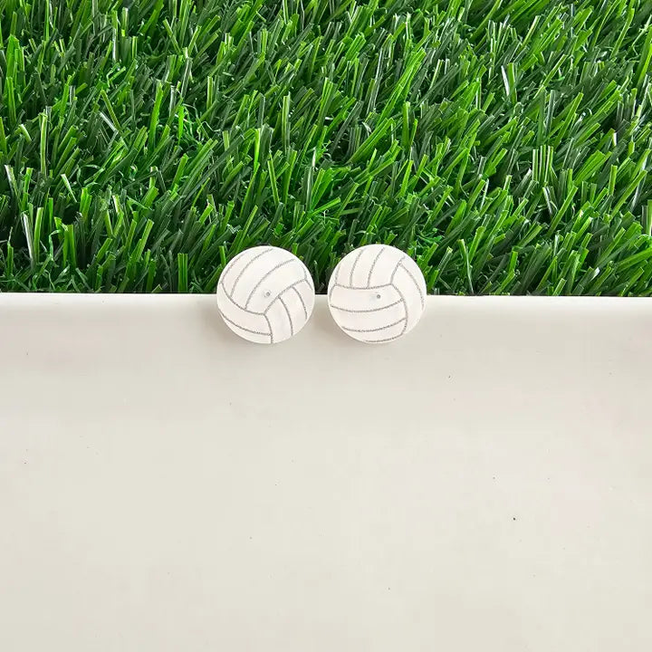 Volleyball Glitter Studs