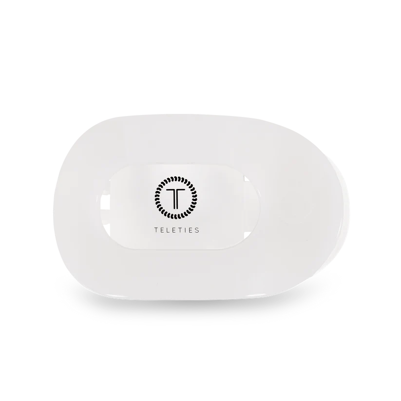 Coconut White Flat Round Clip - TELETIES