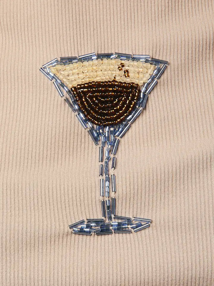 Holiday Espresso Martini Ribbed Top