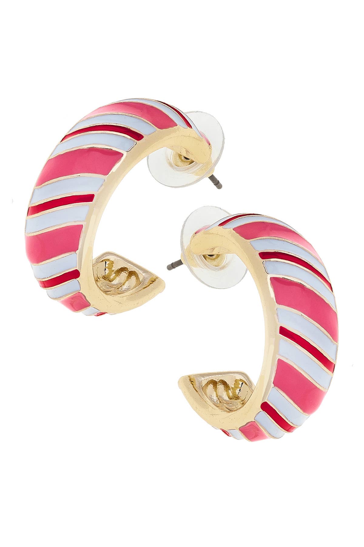 Candy Cane Hoop Earrings
