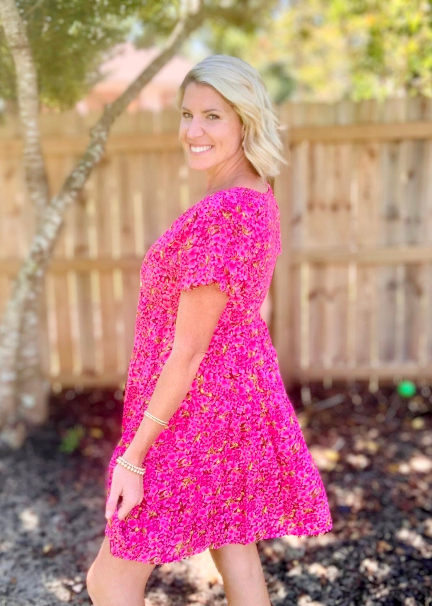 Cora Floral Fall Mini Dress