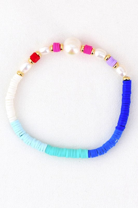 Clay & Pearl Vacay Bracelet