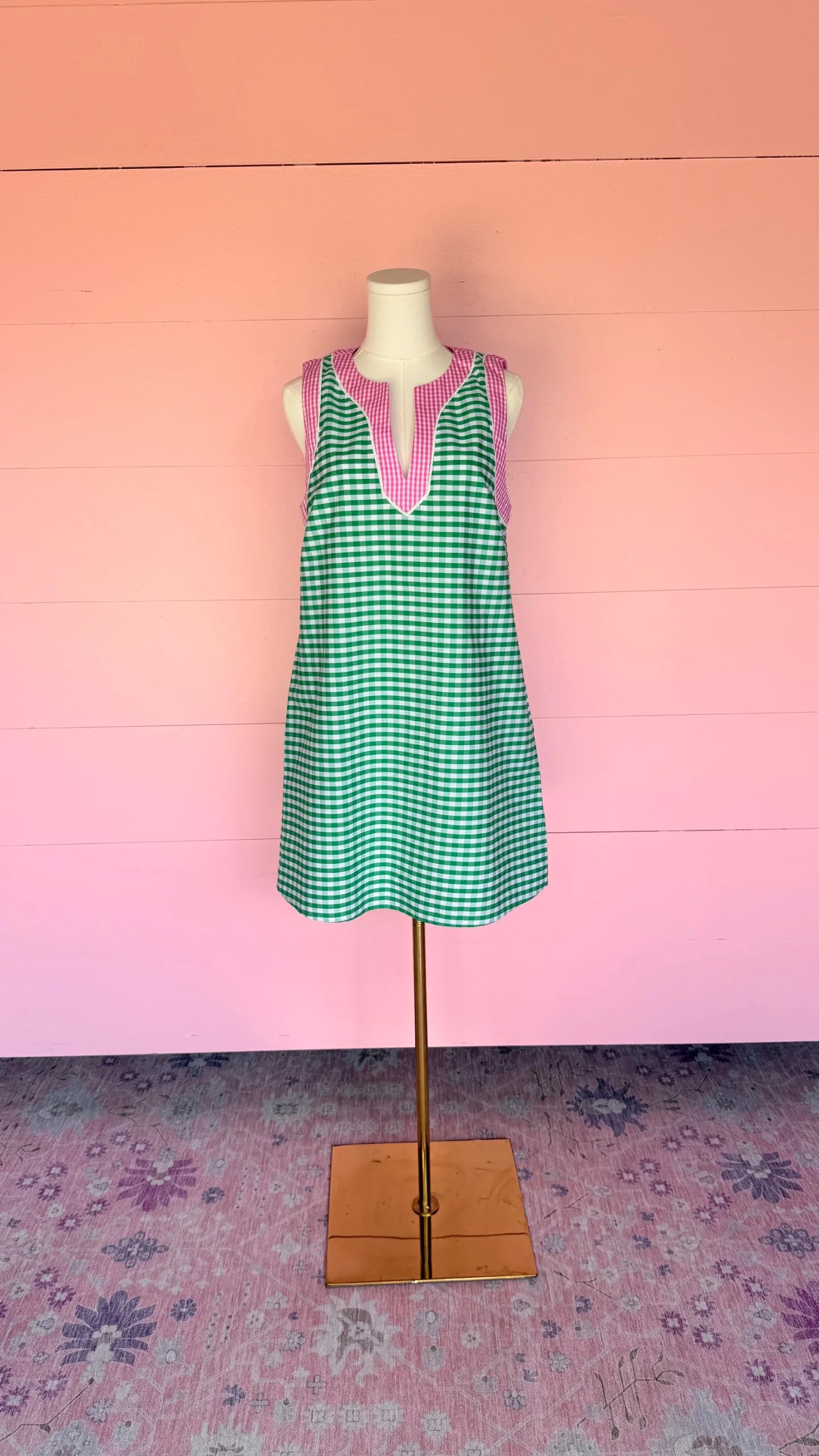 Green Gingham Mini