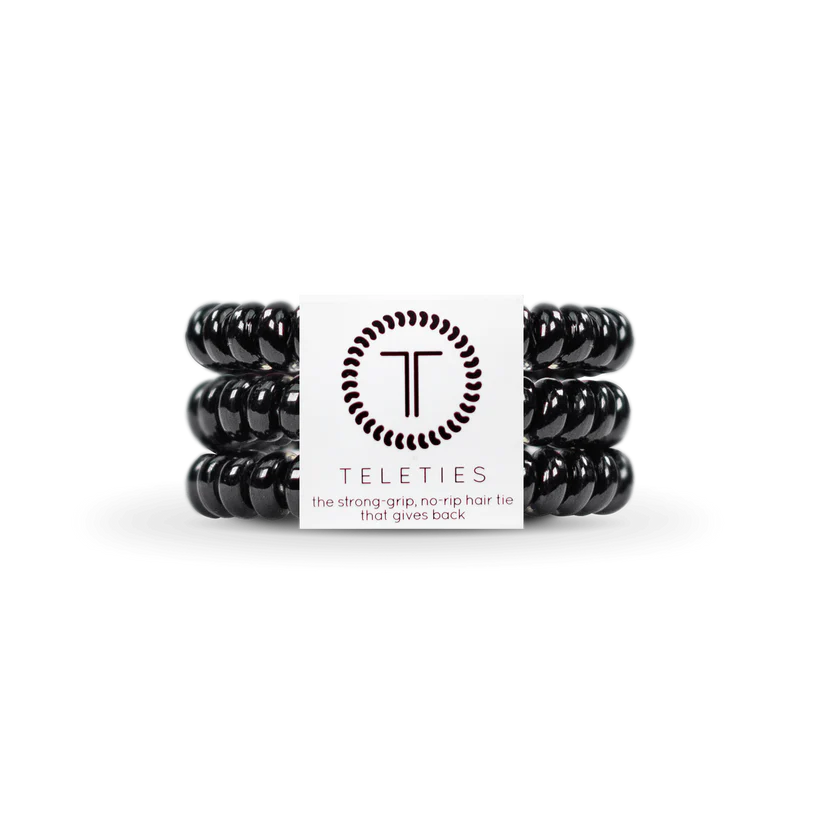 Jet Black Hair Ties - Teleties