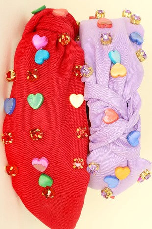 Heart and Rhinestone headband