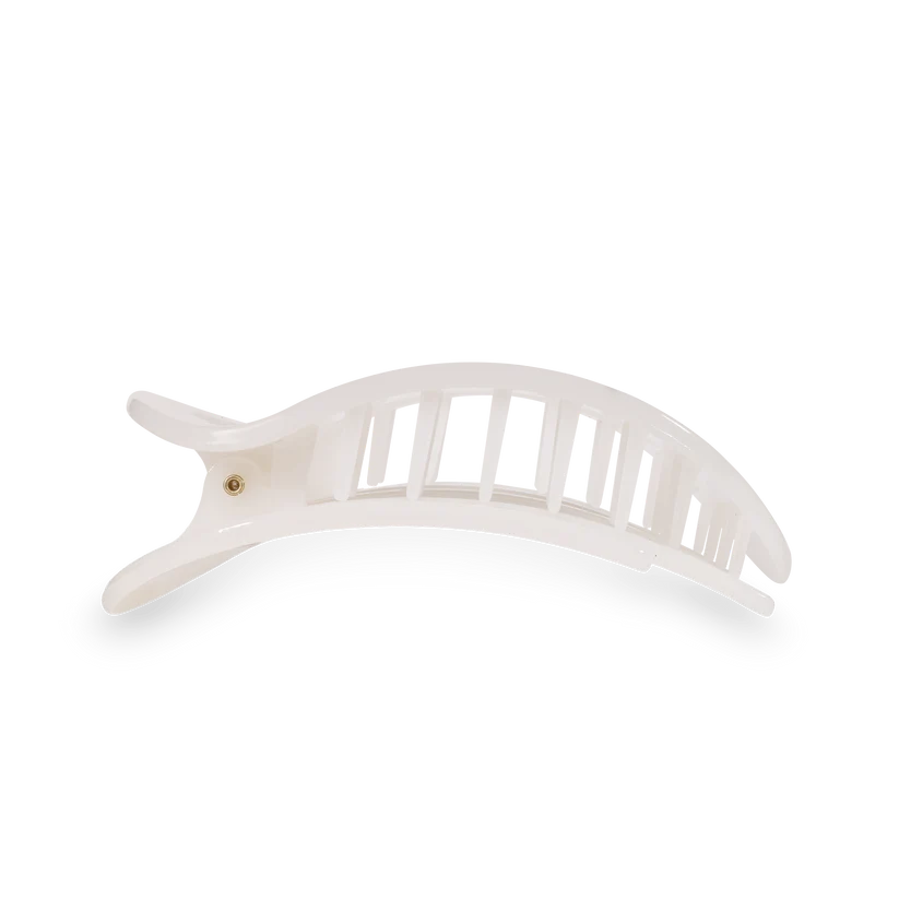 Coconut White Flat Round Clip - TELETIES