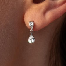 Silver Grace Earrings by Can't Hide Pretty Boutique featuring sleek, minimalist design with elegant hooks.
