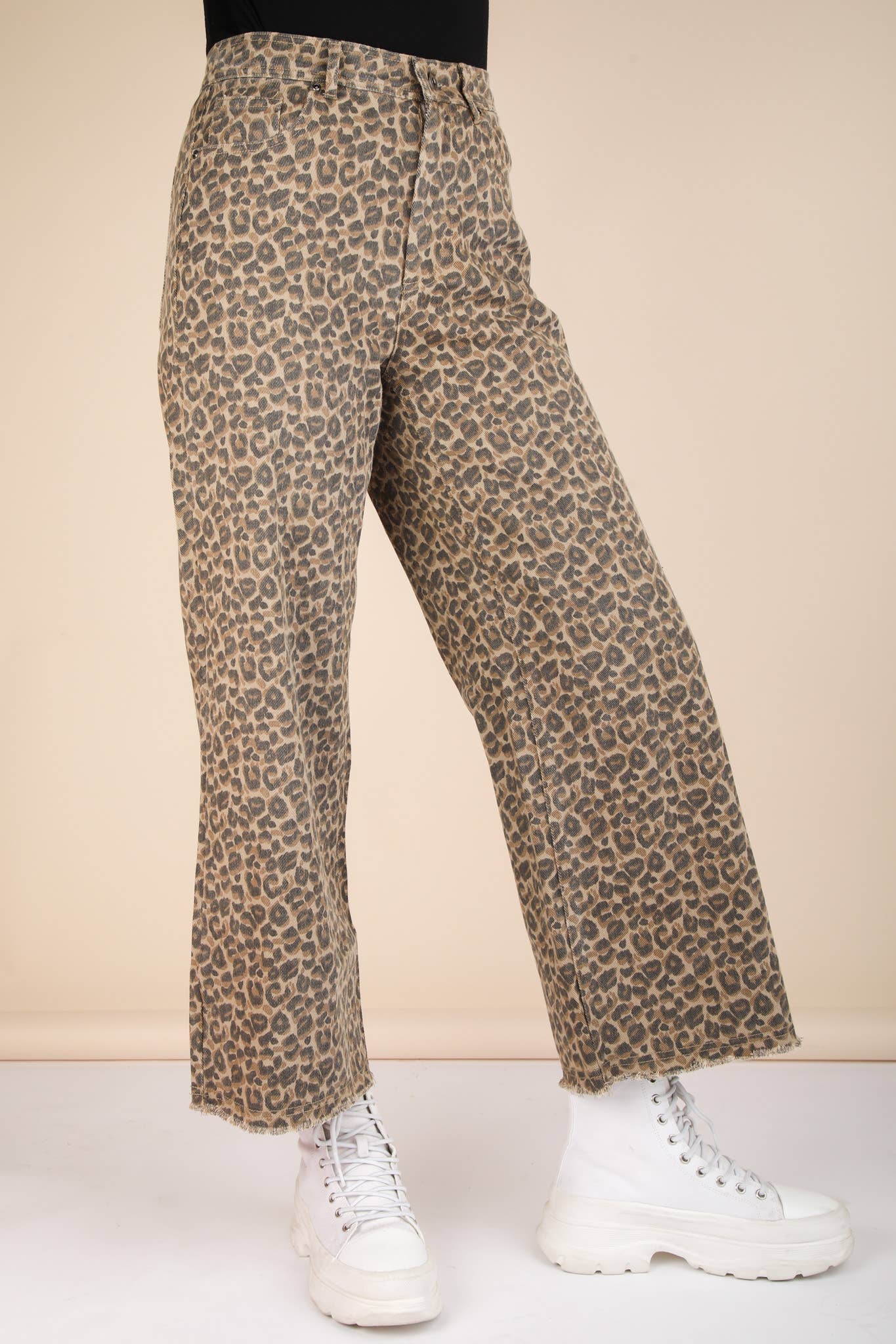 Leopard Straight leg Jeans