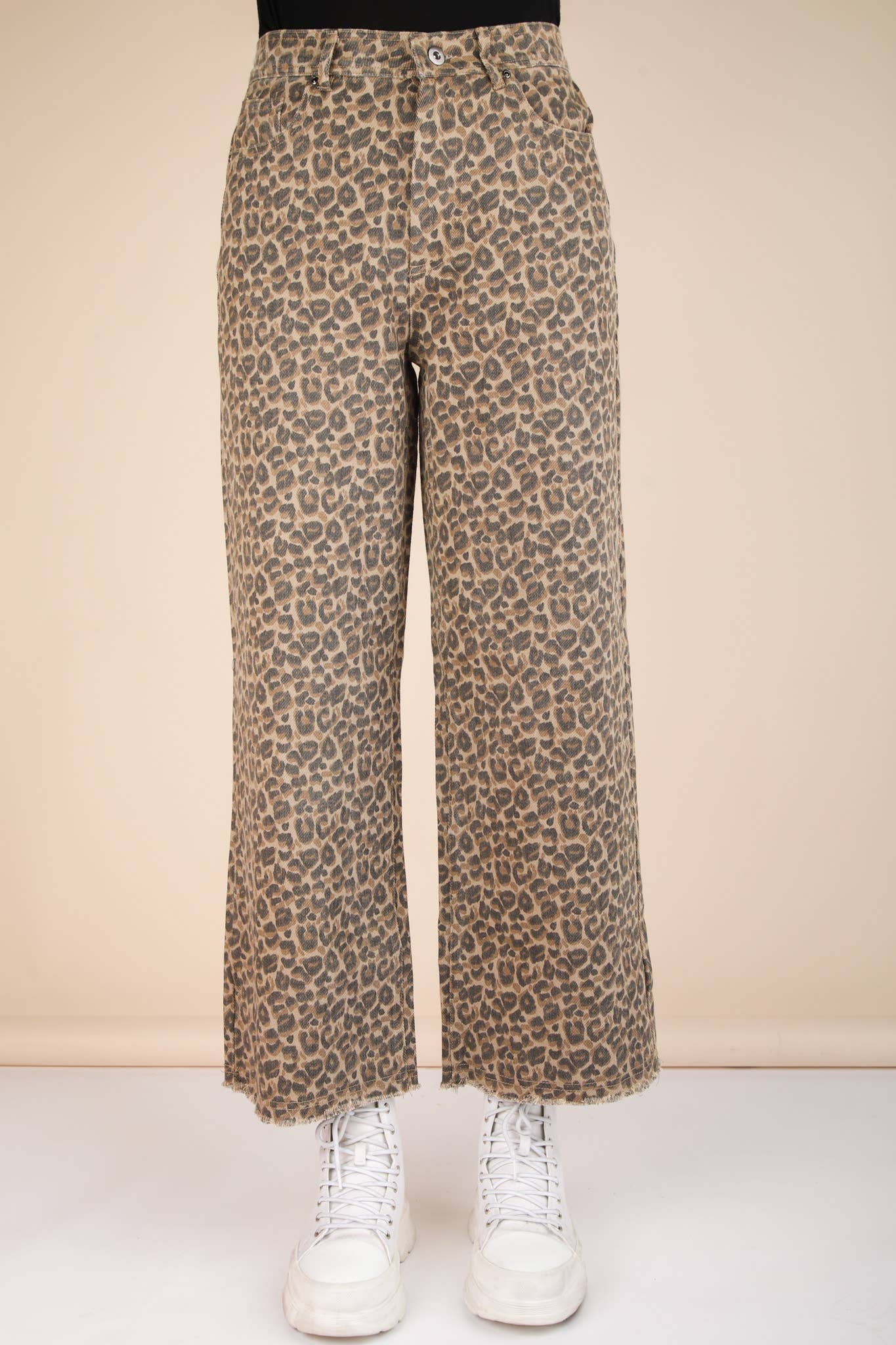 Leopard Straight leg Jeans