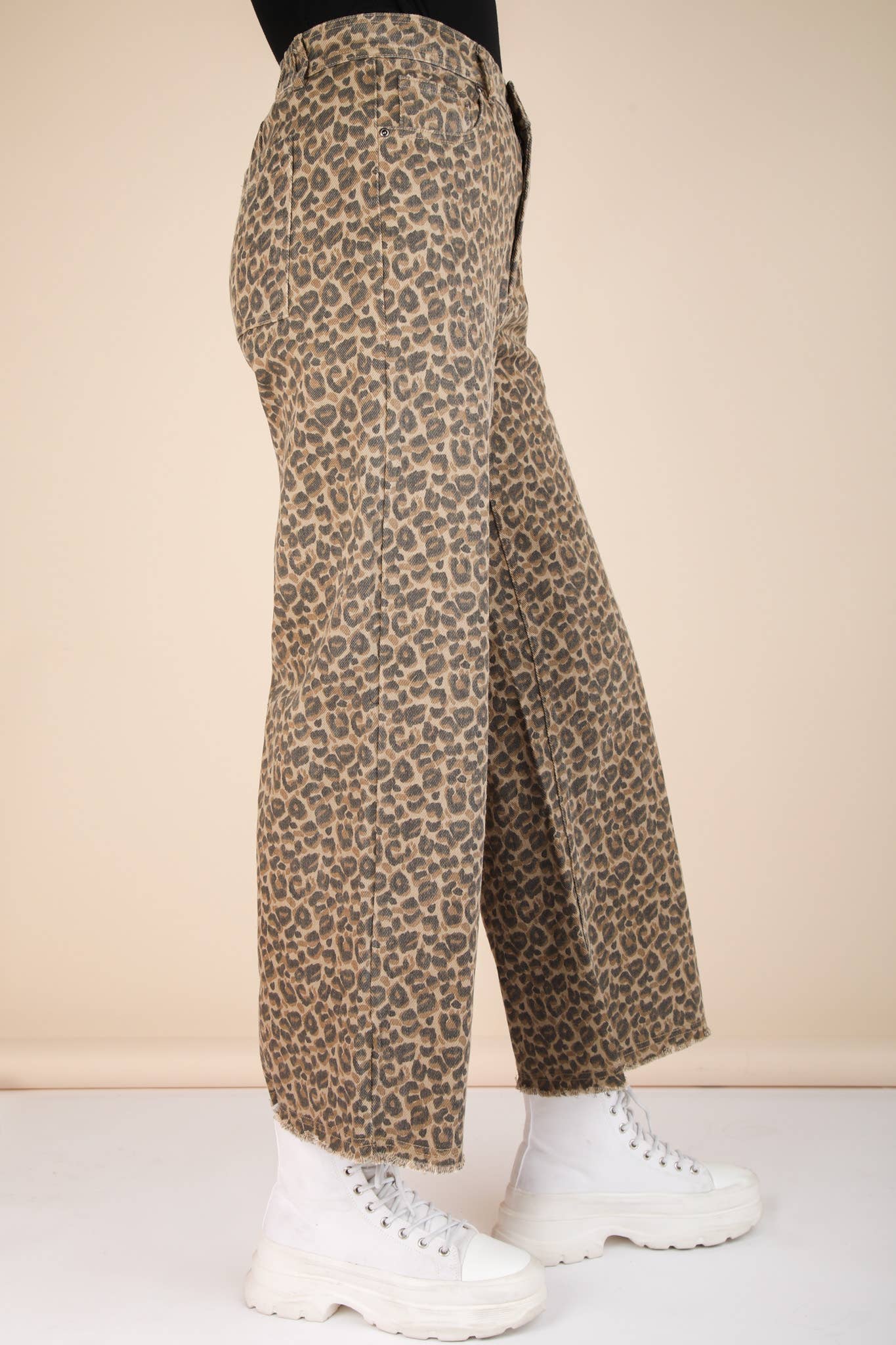 Leopard Straight leg Jeans