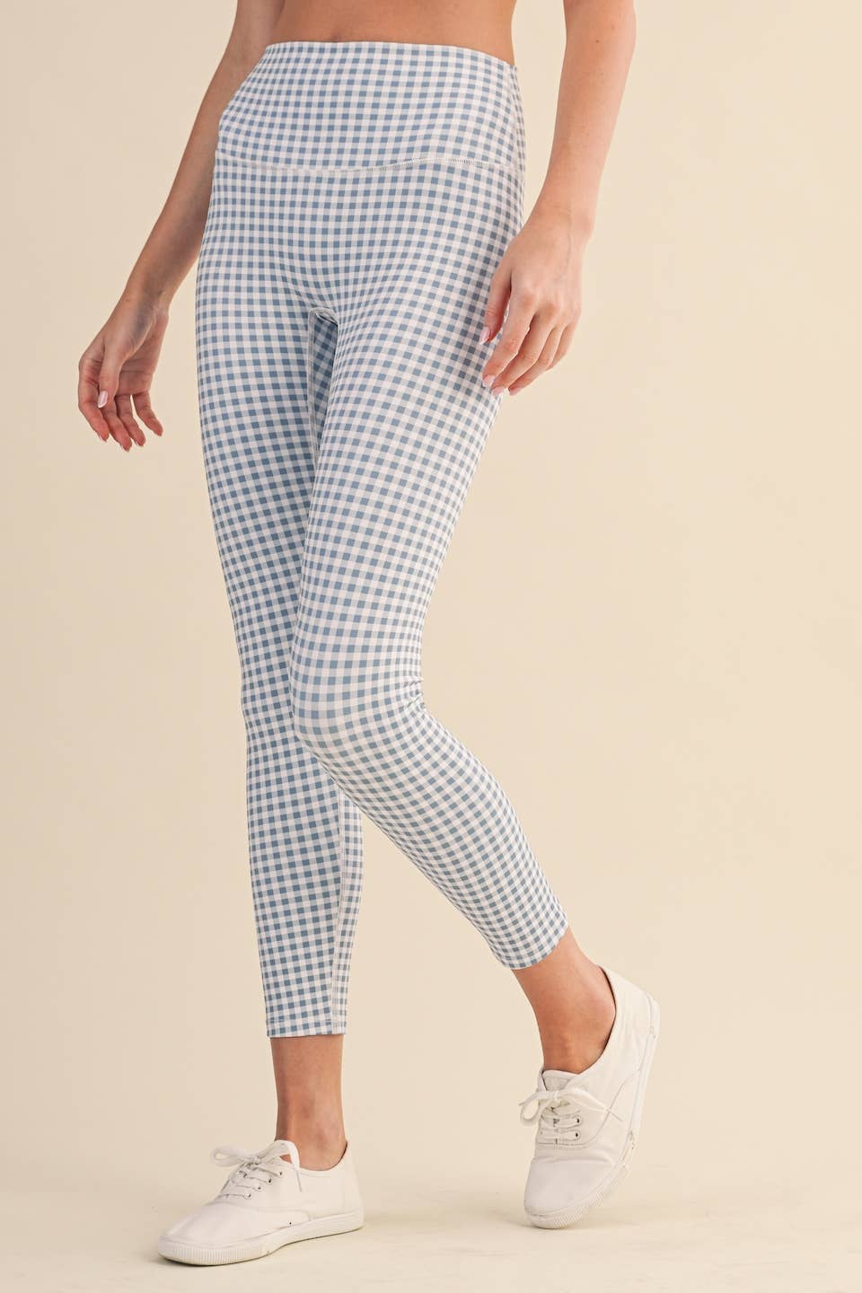 Gingham Print Performance High-Rise Leggings