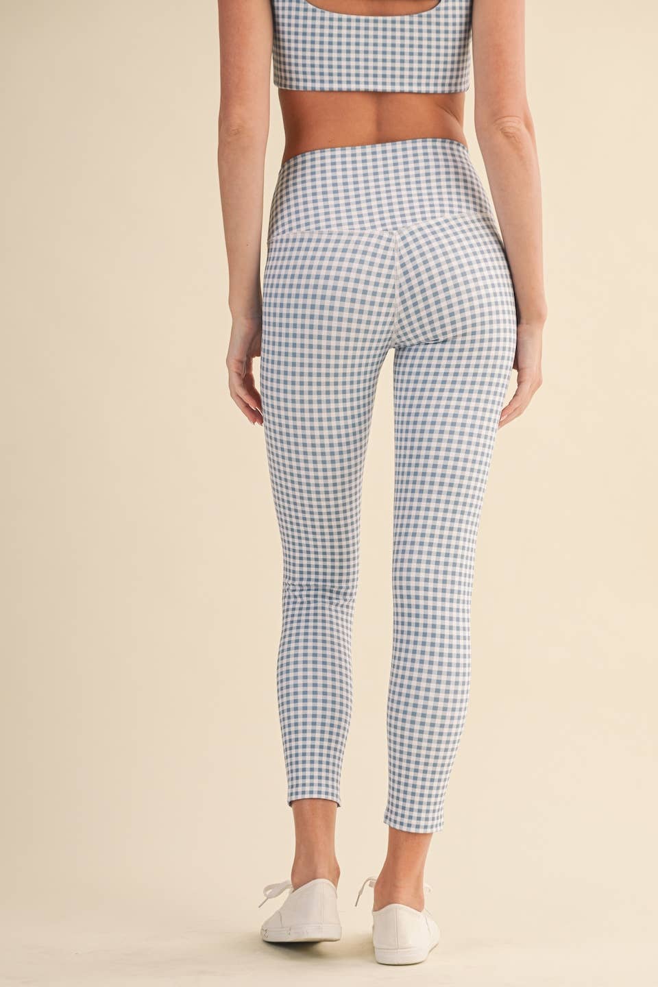 Gingham Print Performance High-Rise Leggings