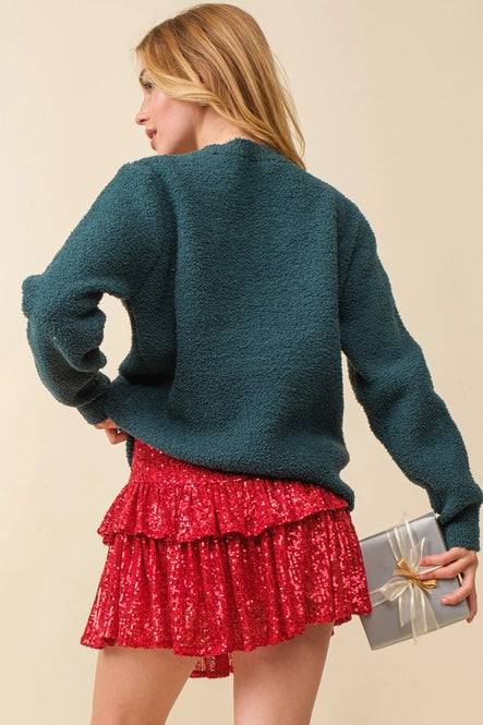 Rhinestone Emerald Sweater