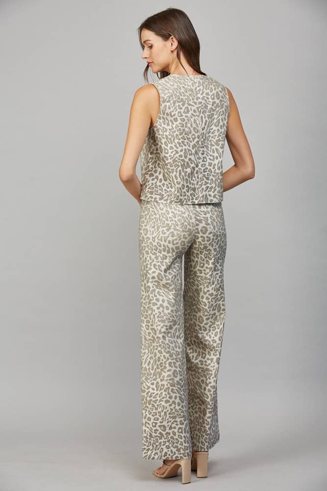 Luxe Leopard Wide Leg Pants
