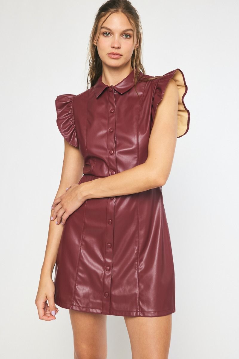 Frosted Cabernet Leather Mini