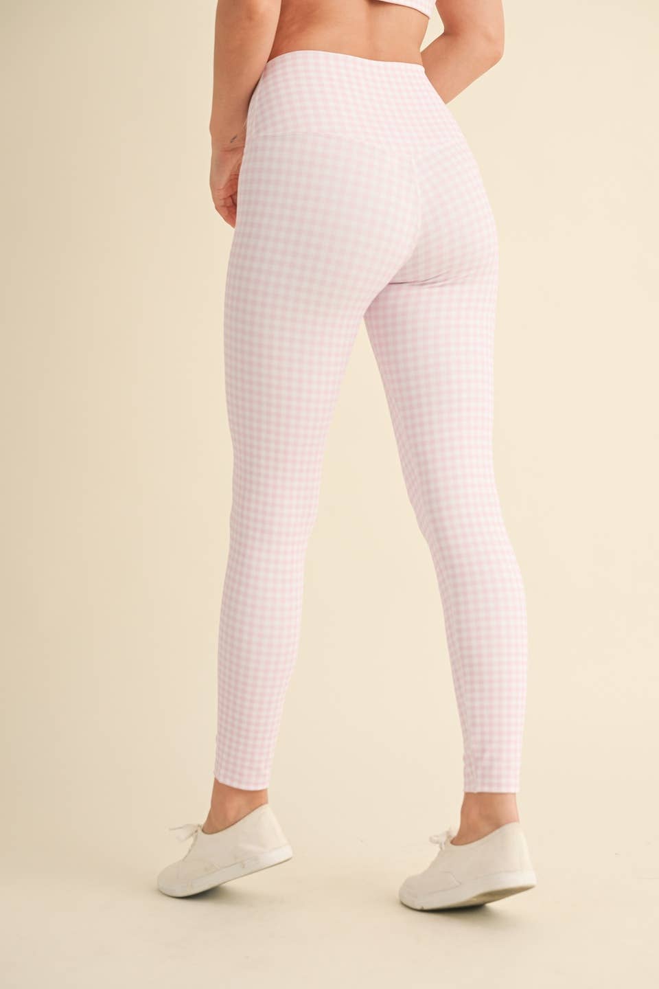 Gingham Print Performance High-Rise Leggings
