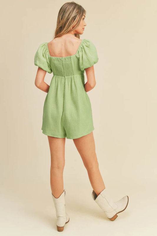 Allison Bubble Sleeve Romper
