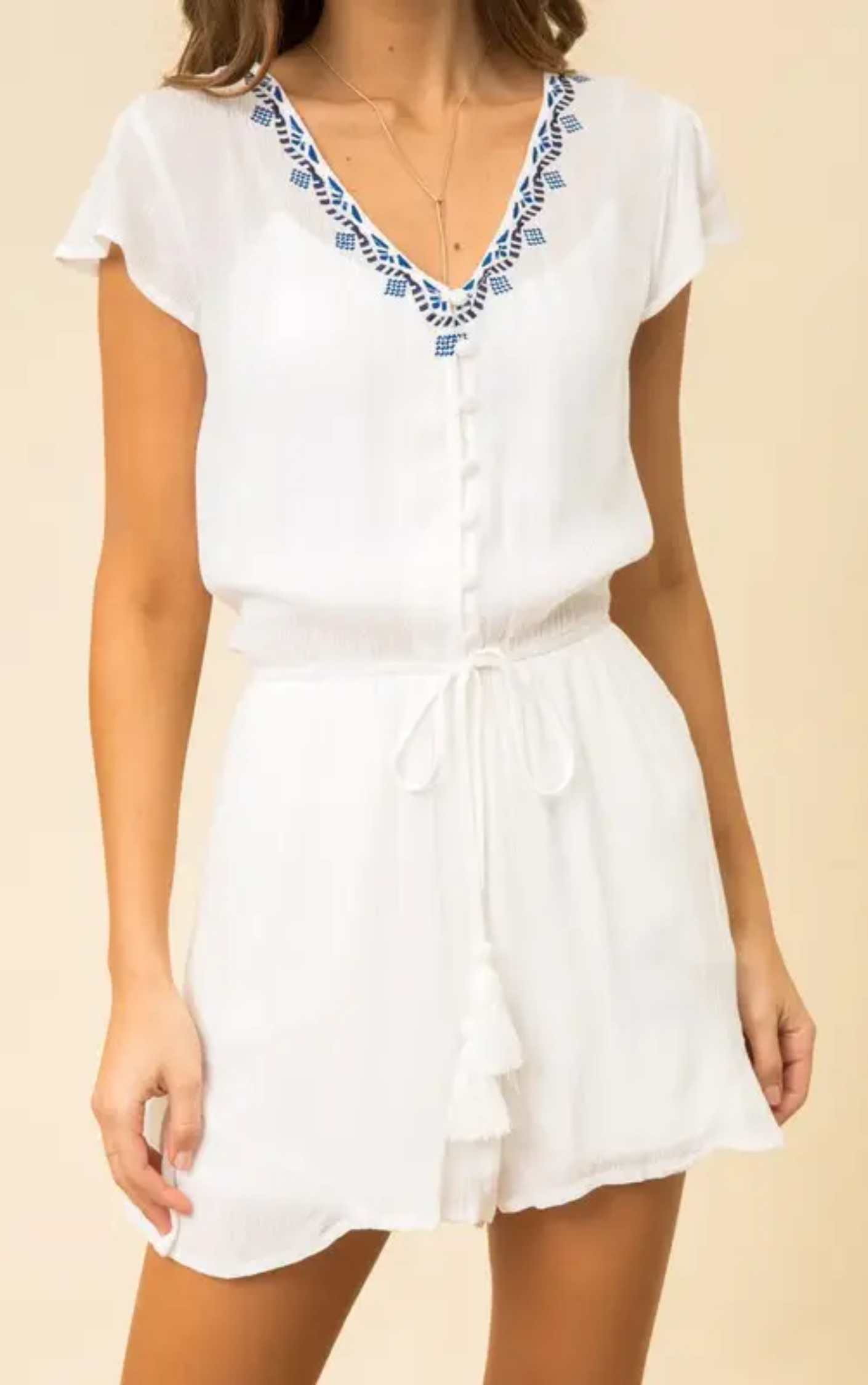 Cammie Embroidered Romper