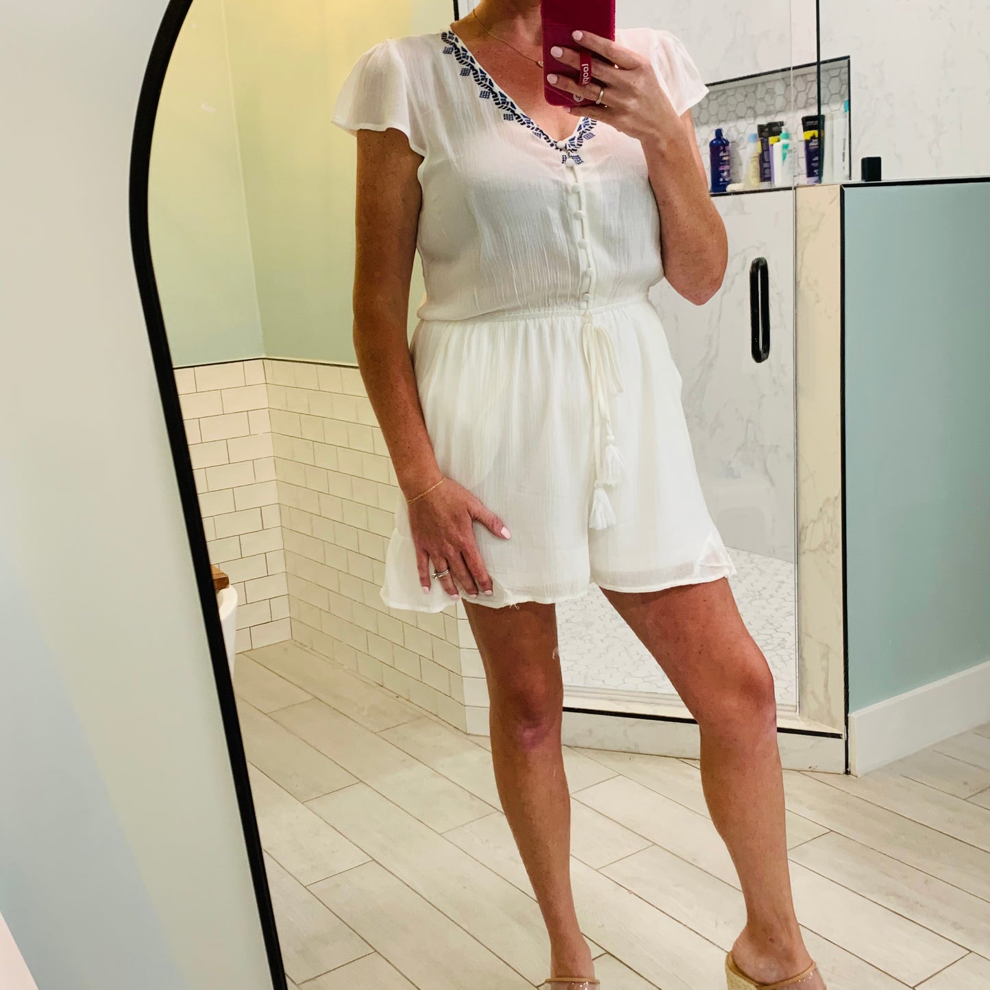 Cammie Embroidered Romper