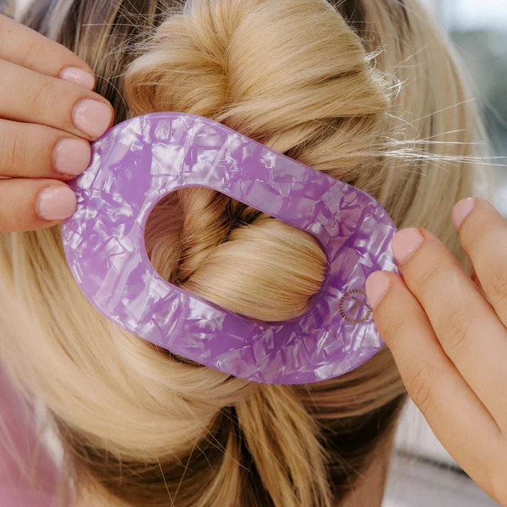 Lavender Mist Large Flat Round Hair Clip