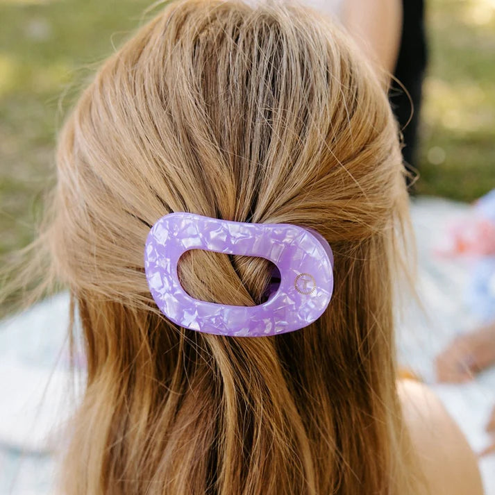 Lavender Mist Small Flat Round Hair Clip