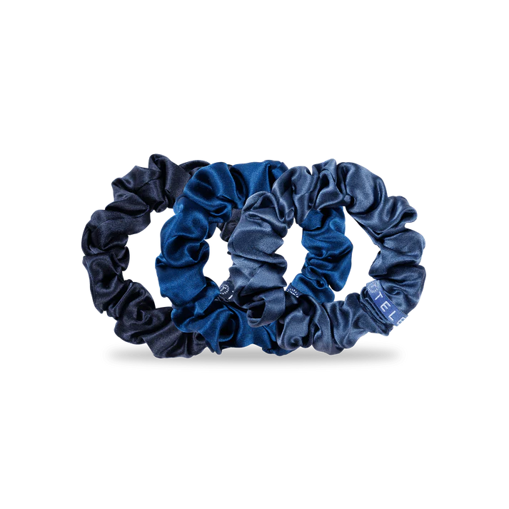 Midnight Rain Large Silk Scrunchies - TELETIES