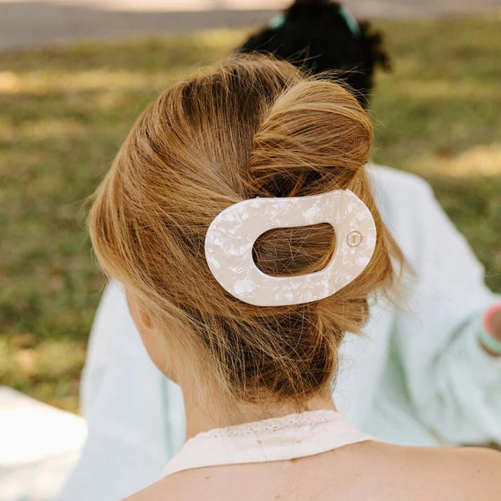 Soft Surf Large Flat Round Hair Clip