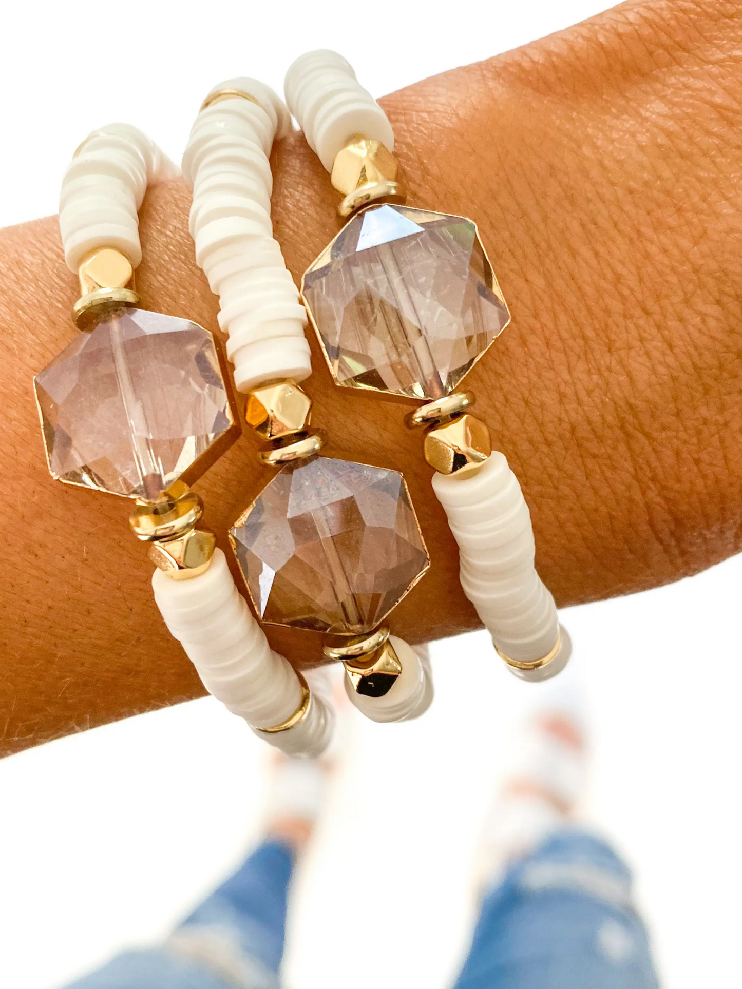 Crystal Acrylic Stackable Bracelets