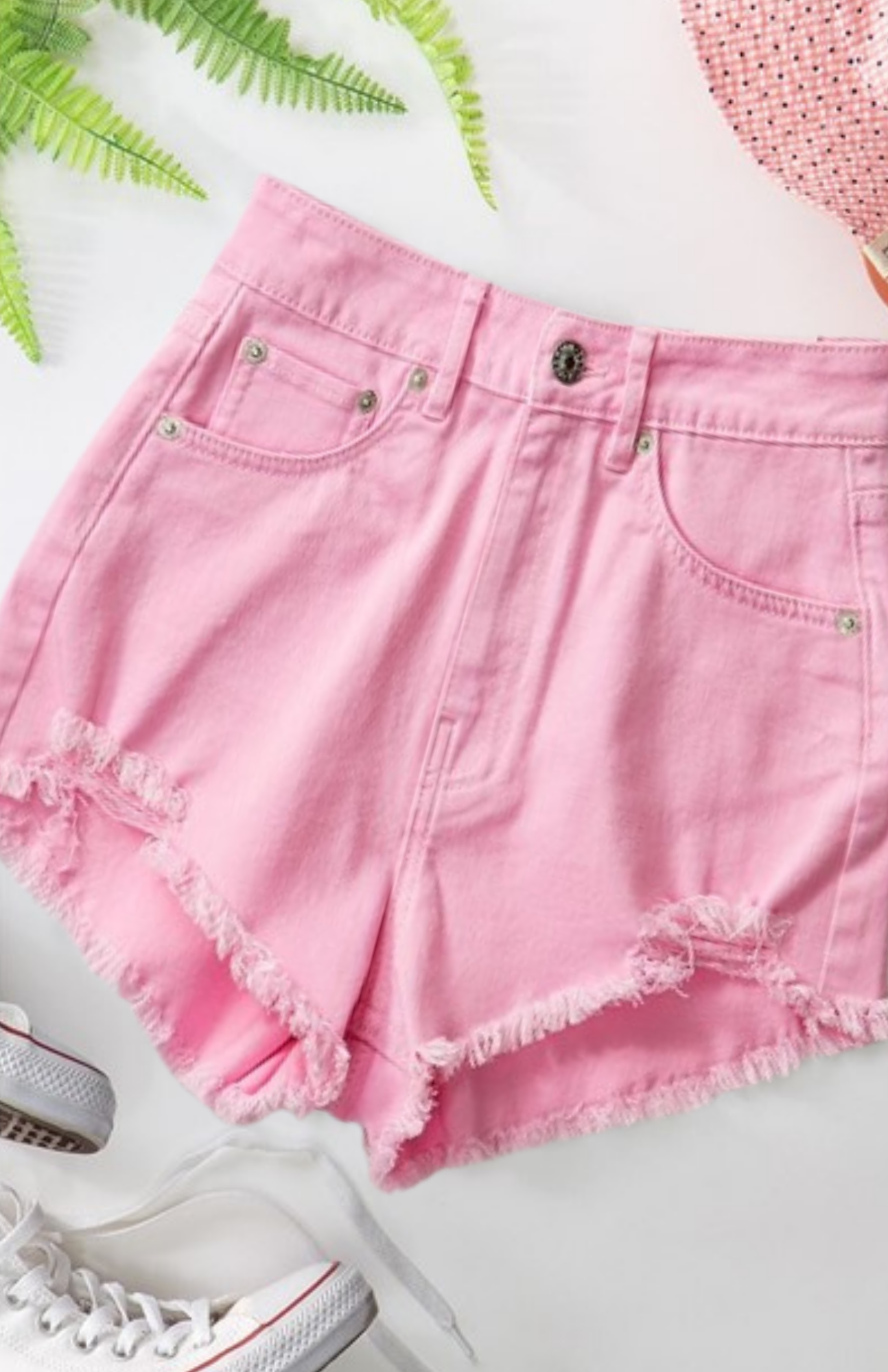 Distressed Denim Shorts (Multiple Colors)
