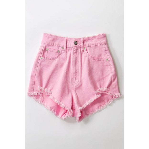 Distressed Denim Shorts (Multiple Colors)