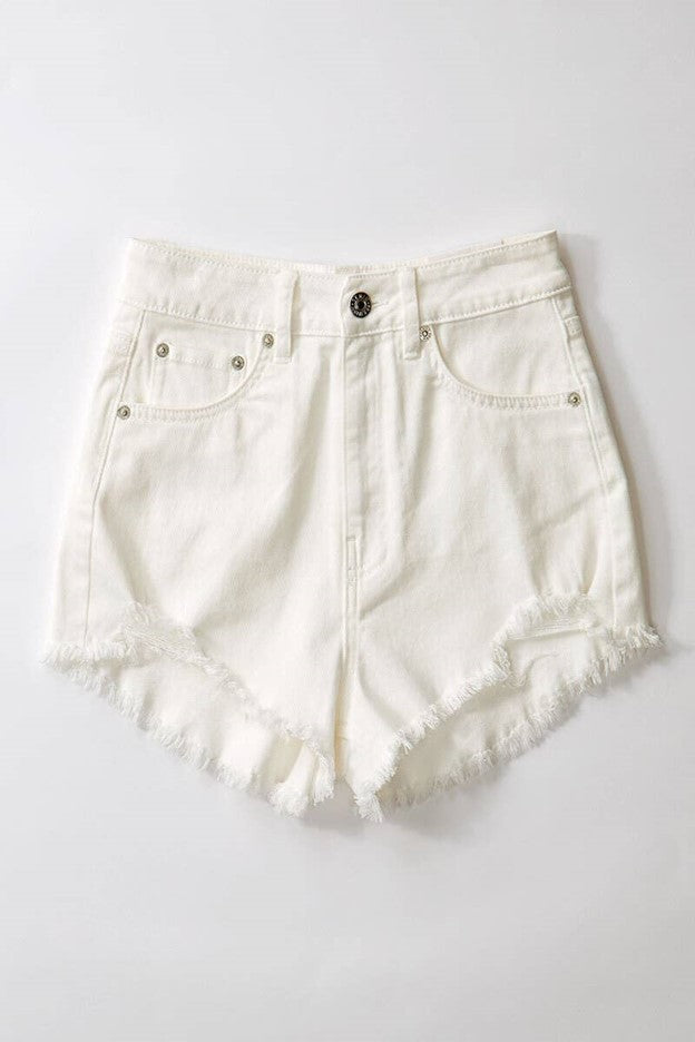 Distressed Denim Shorts (Multiple Colors)