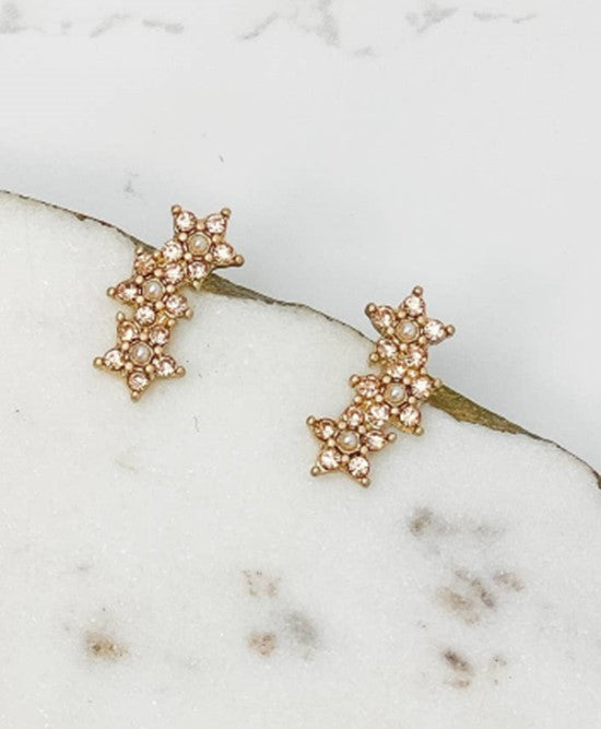 Glitzy Star Trio Earrings