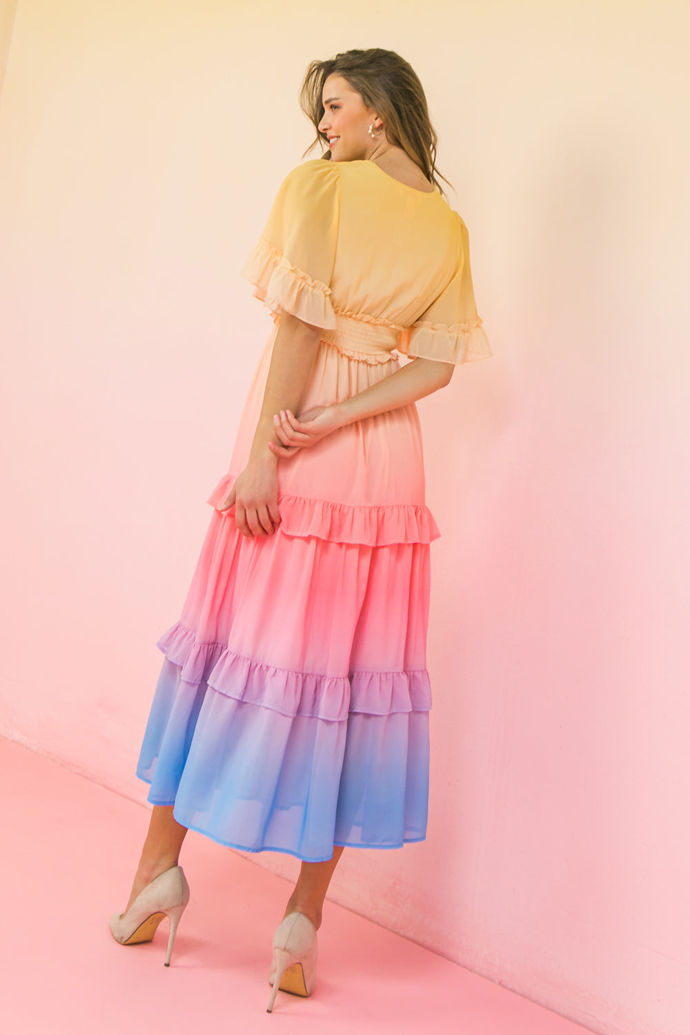 Over the Rainbow Midi Dress