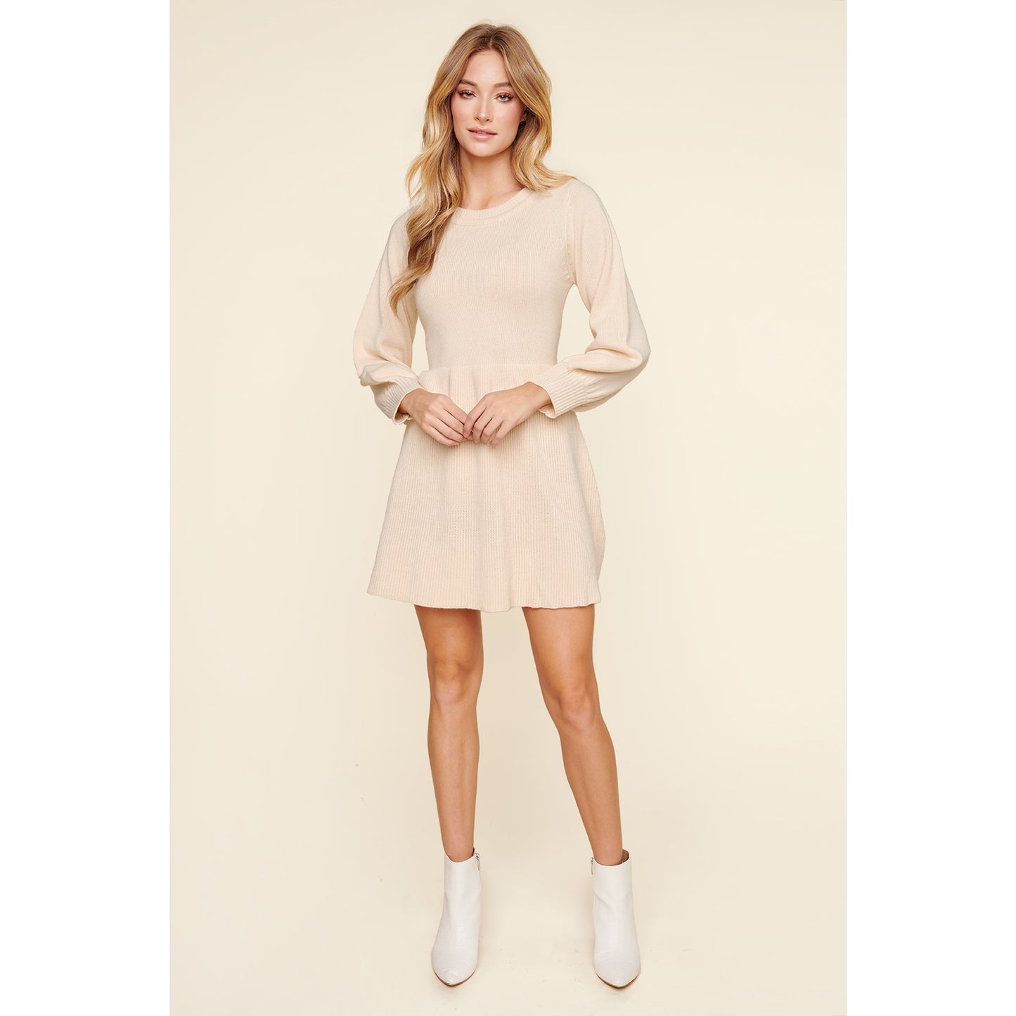 Rock the bells balloon sleeve sweater dress