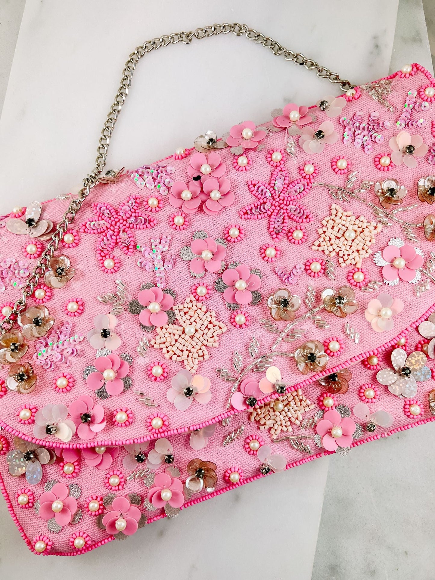 Pretty In Pink Clutch/ Crossbody Purse